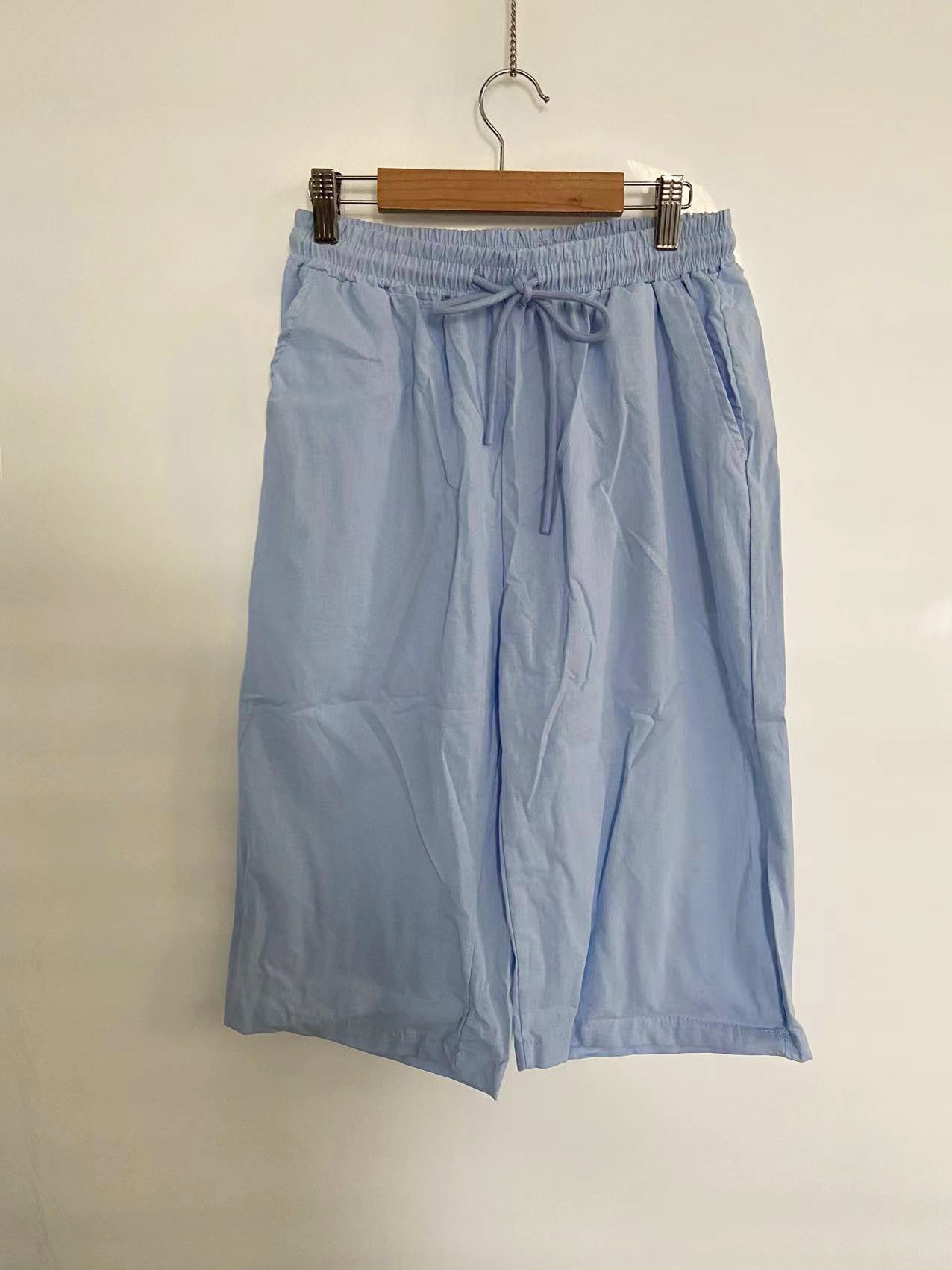 Elanora | Cotton and Linen Pocket Elastic Casual Shorts