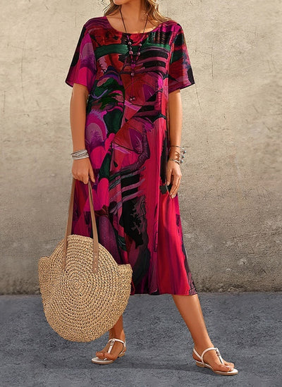 Vistora | Summer Casual Printed Long Dress