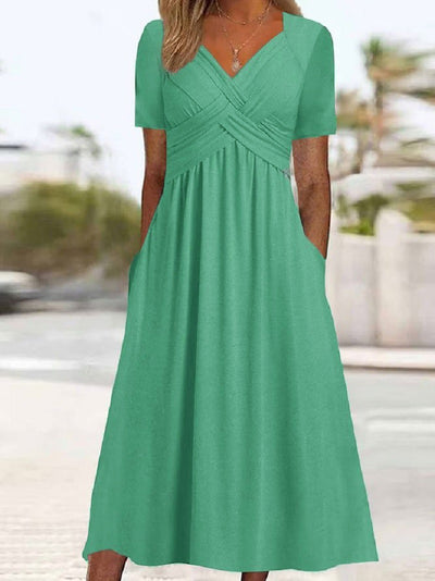 Jamaica - Elegant midi dress with belly coverage