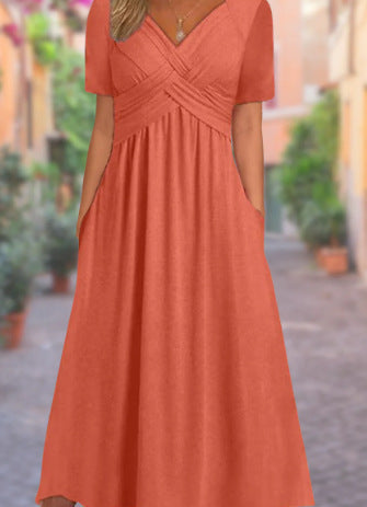 Jamaica - Elegant midi dress with belly coverage