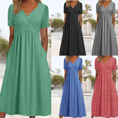 Jamaica - Elegant midi dress with belly coverage