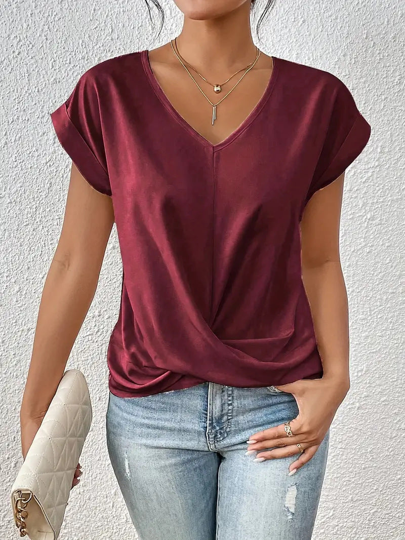 Fiona - Elegant top with short sleeves