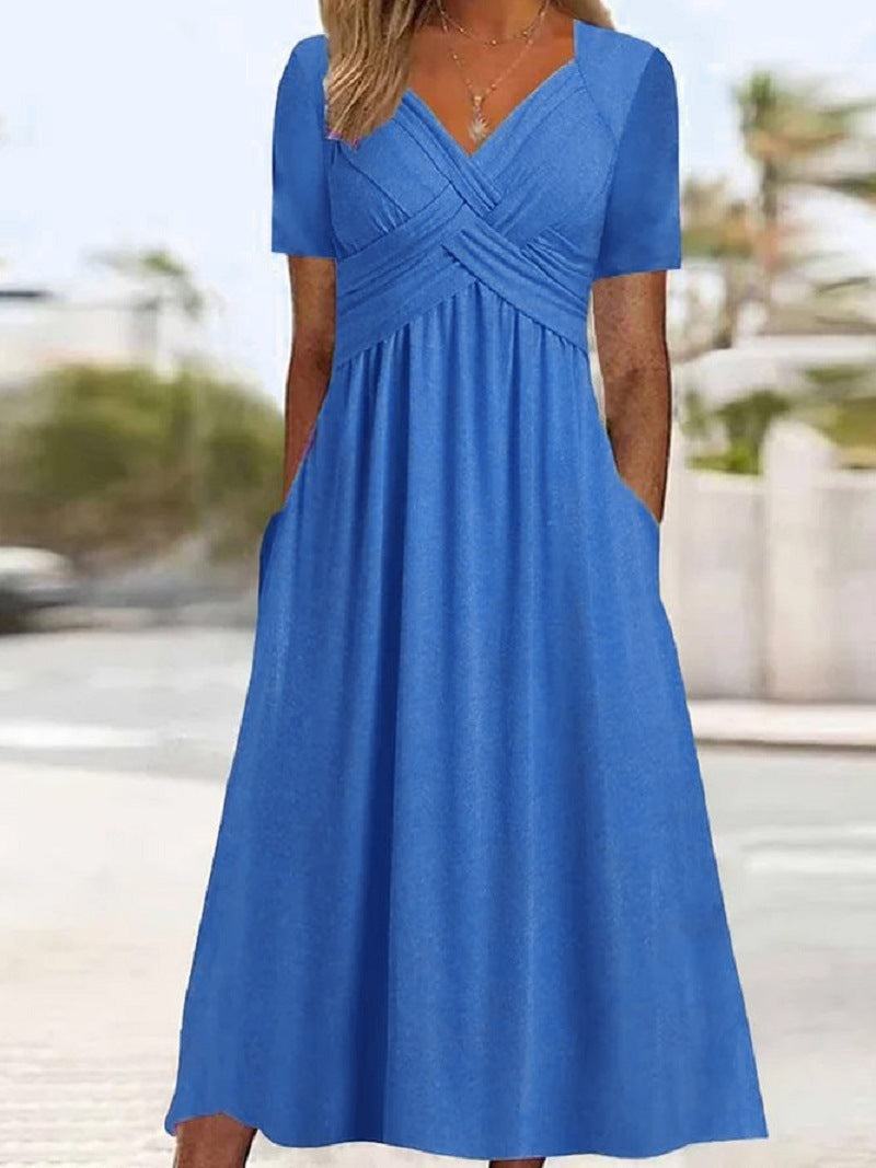 Jamaica - Elegant midi dress with belly coverage